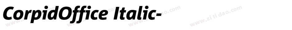 CorpidOffice Italic字体转换